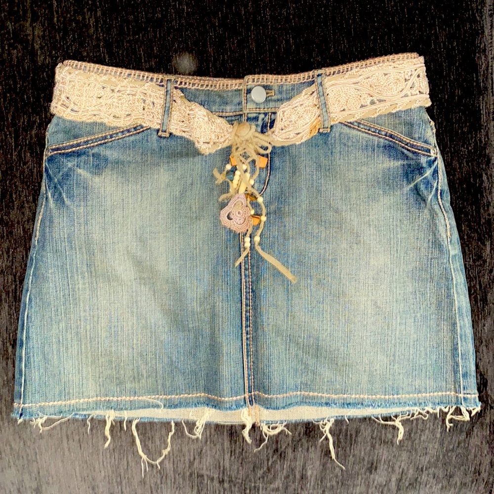 Ellie Tahari Denim Mini Skirt Size 2